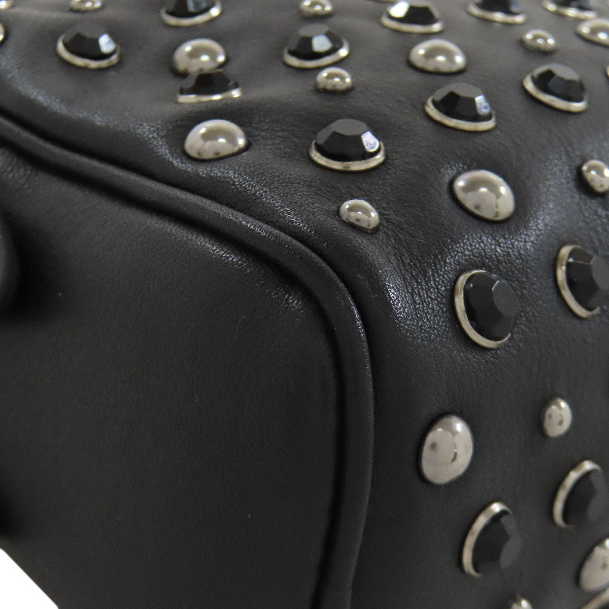 MIUMIU Studs Shoulder Bag Calf Ladies [Used]