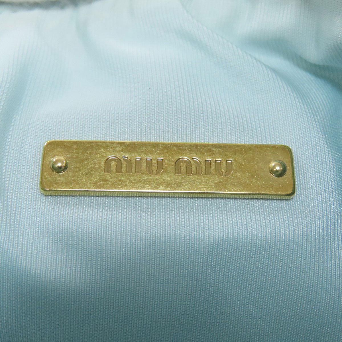 MIUMIU logo mini bag Handbag pile Ladies [Used]