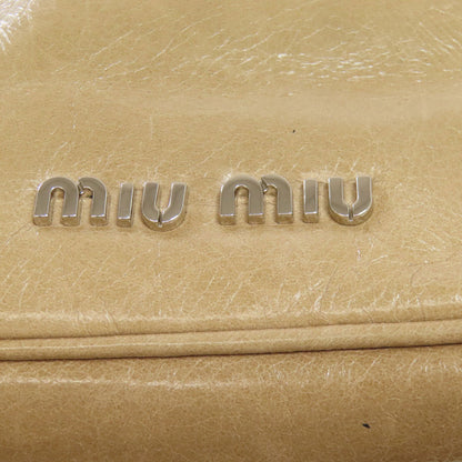 MIUMIU logo Shoulder Bag Leather Ladies [Used]