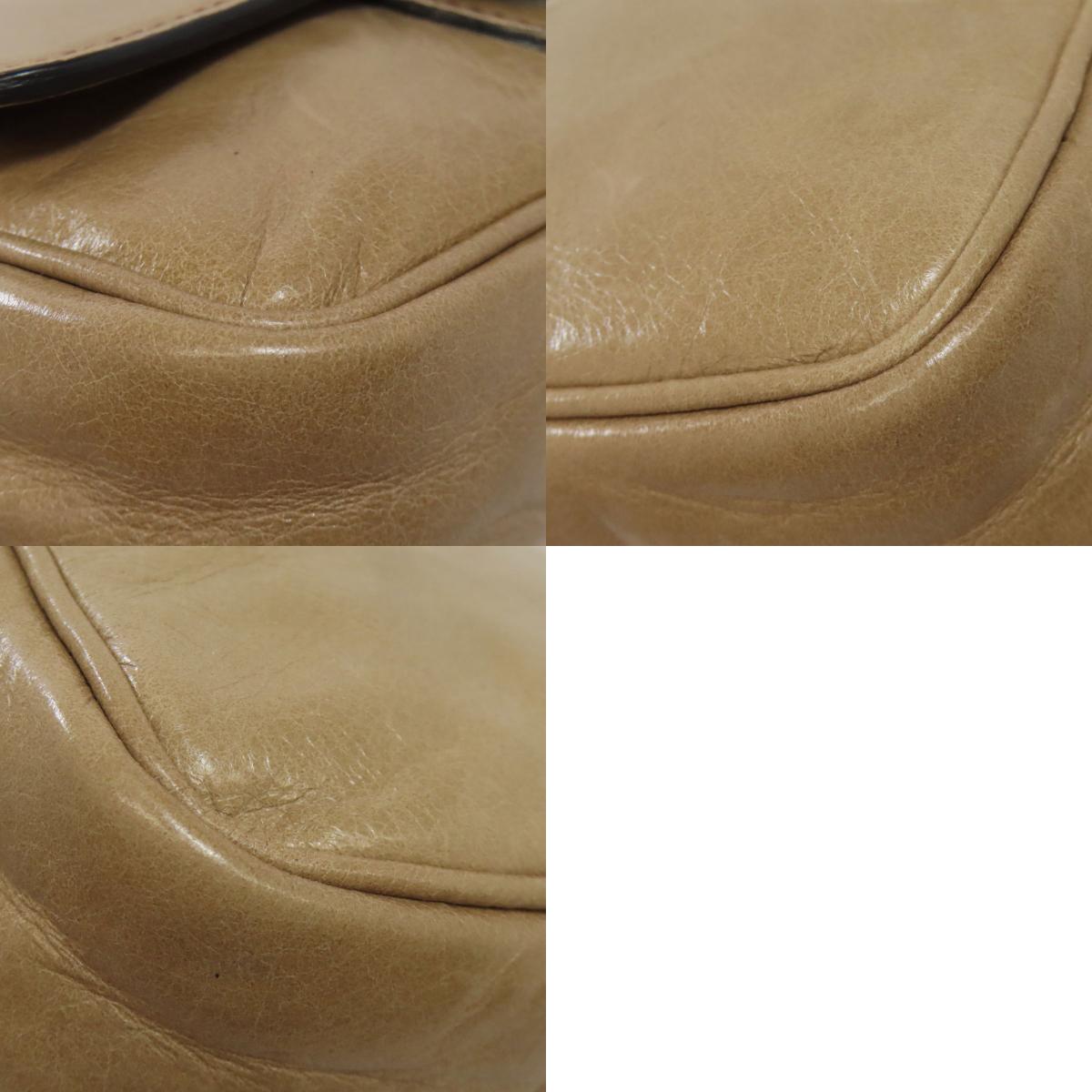 MIUMIU logo Shoulder Bag Leather Ladies [Used]