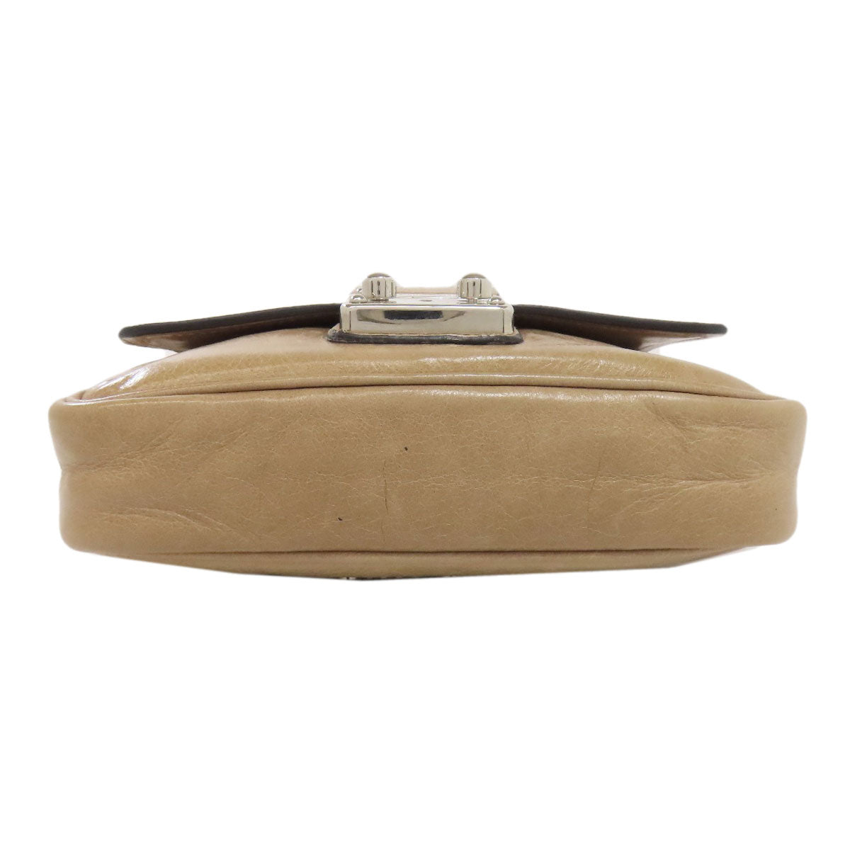 MIUMIU logo Shoulder Bag Leather Ladies [Used]