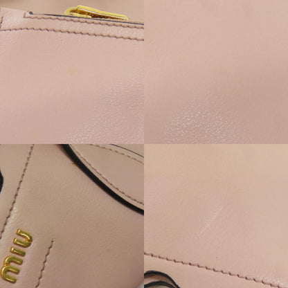 MIUMIU logo Tote Bag Leather Ladies [Used]