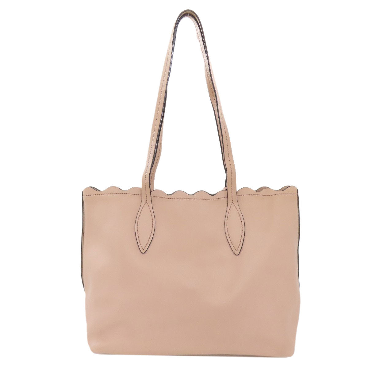 MIUMIU logo Tote Bag Leather Ladies [Used]