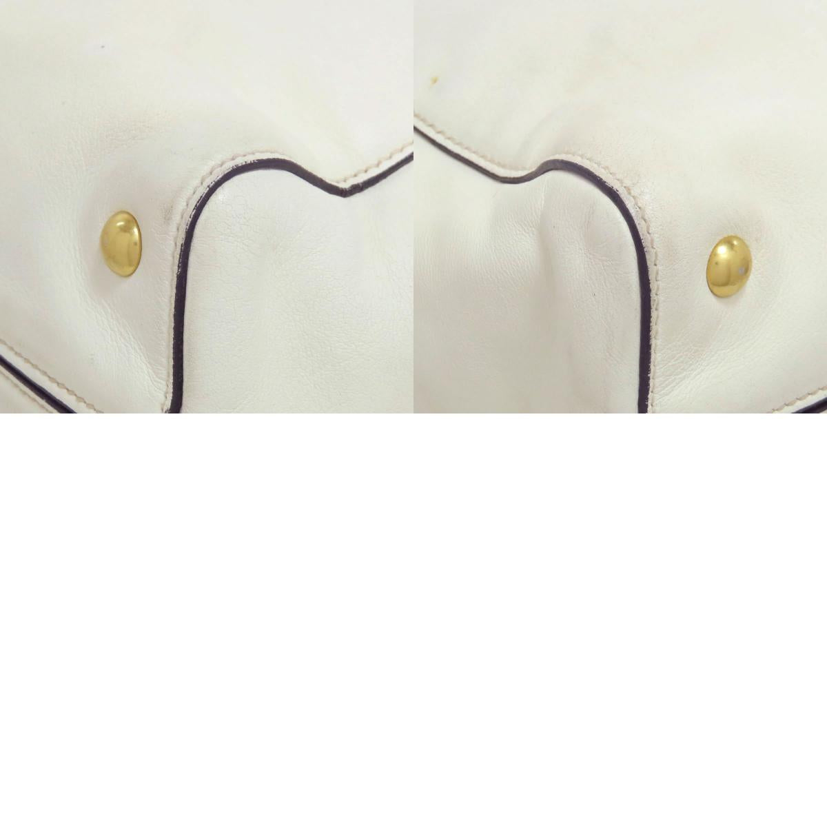 MIUMIU logo Tote Bag Leather Ladies [Used]