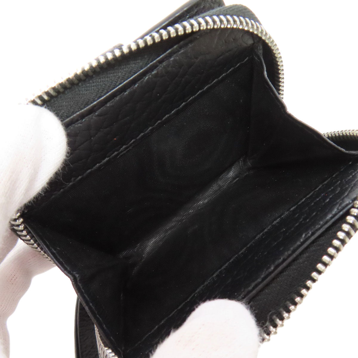 MaisonMargiela logo Bifold Wallet with Coin Pocket Calf Ladies [Used]