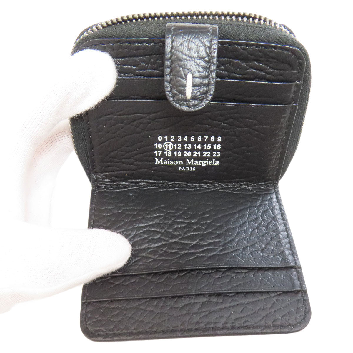 MaisonMargiela logo Bifold Wallet with Coin Pocket Calf Ladies [Used]