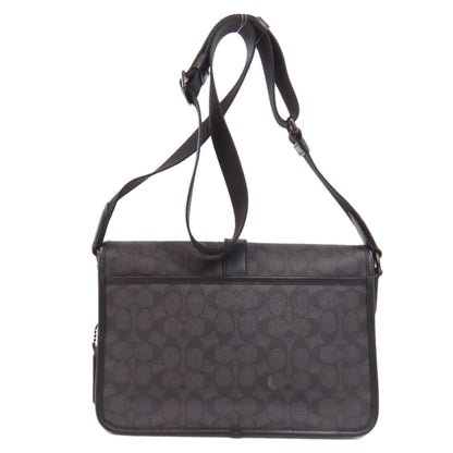 COACH CU202 League Messenger Signature Shoulder Bag PVC Ladies [Used]