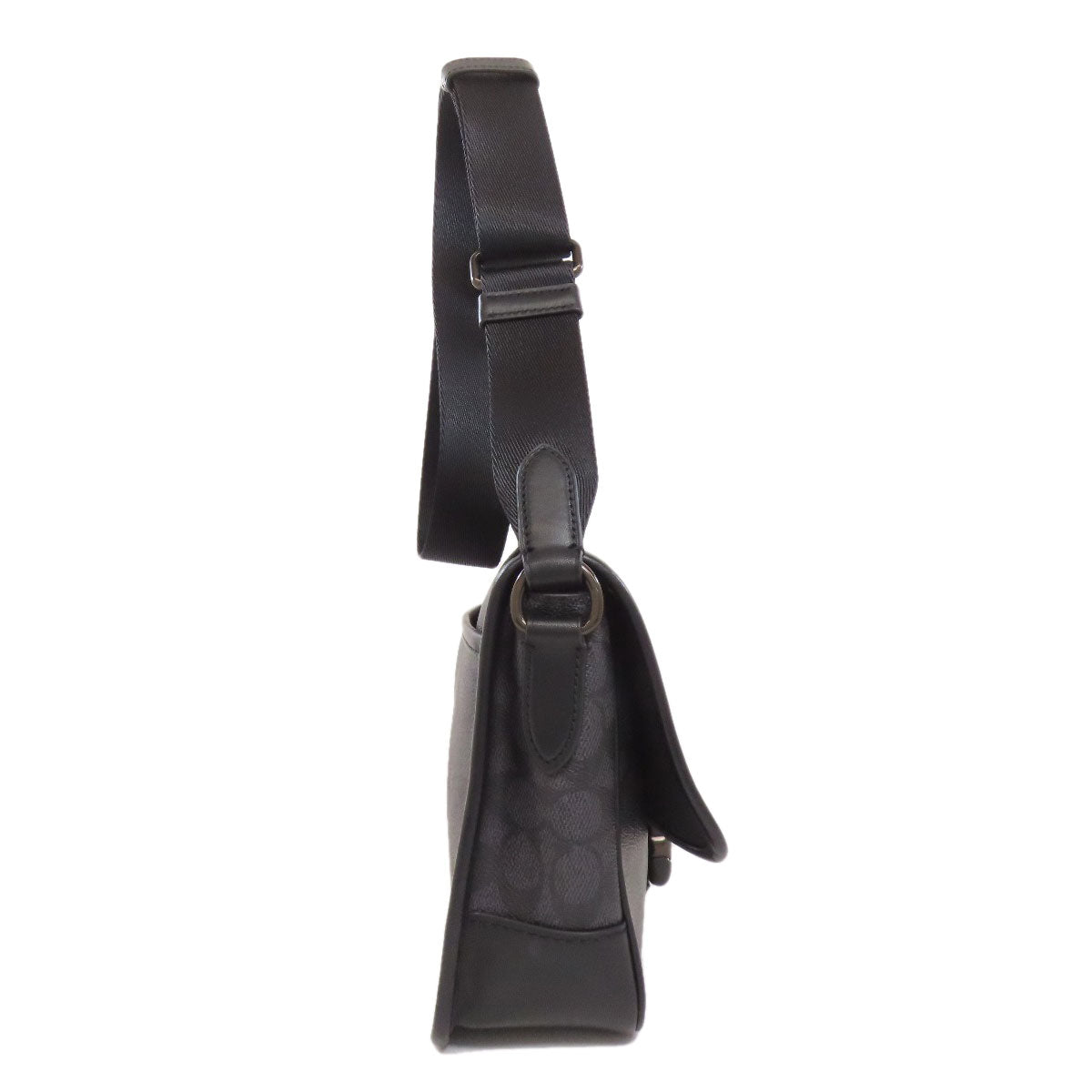 COACH CU202 League Messenger Signature Shoulder Bag PVC Ladies [Used]