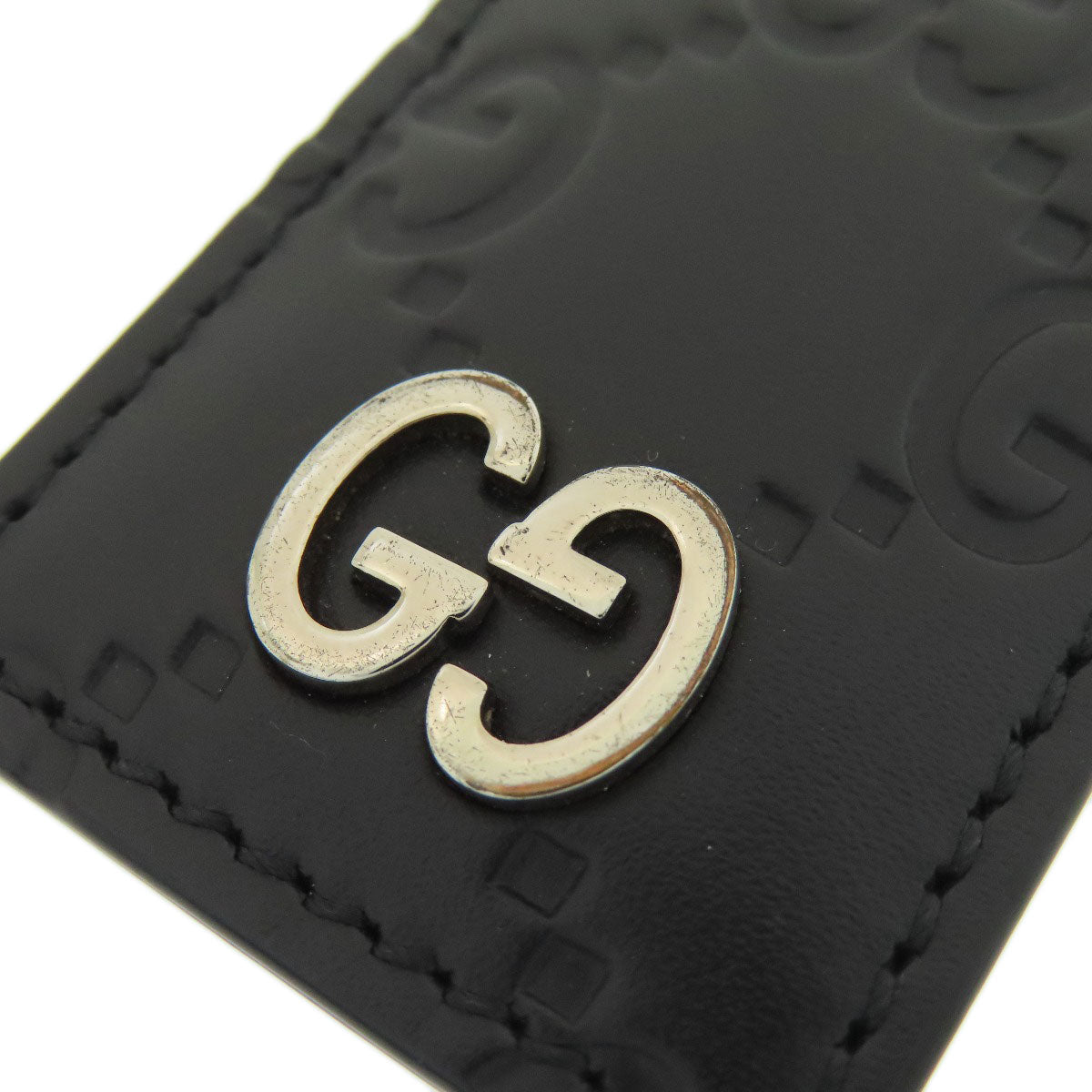 GUCCI GG signature guccissima key ring Leather Ladies [Used]