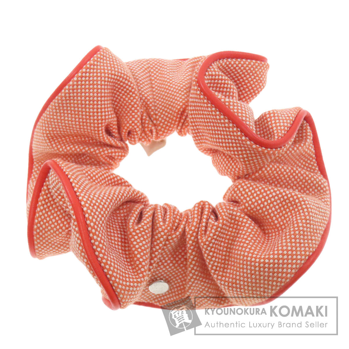 HERMES Scrunchie Claudia hair accessory Cotton Ladies [Used]