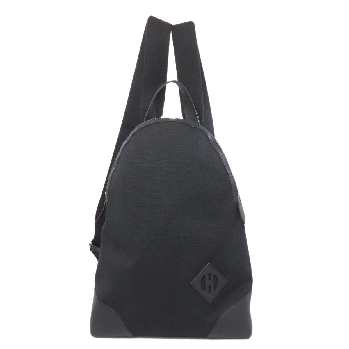HERMES Slicked Back SilverHardware Backpack Â· Daypack Canvas CalfLadies [Used]