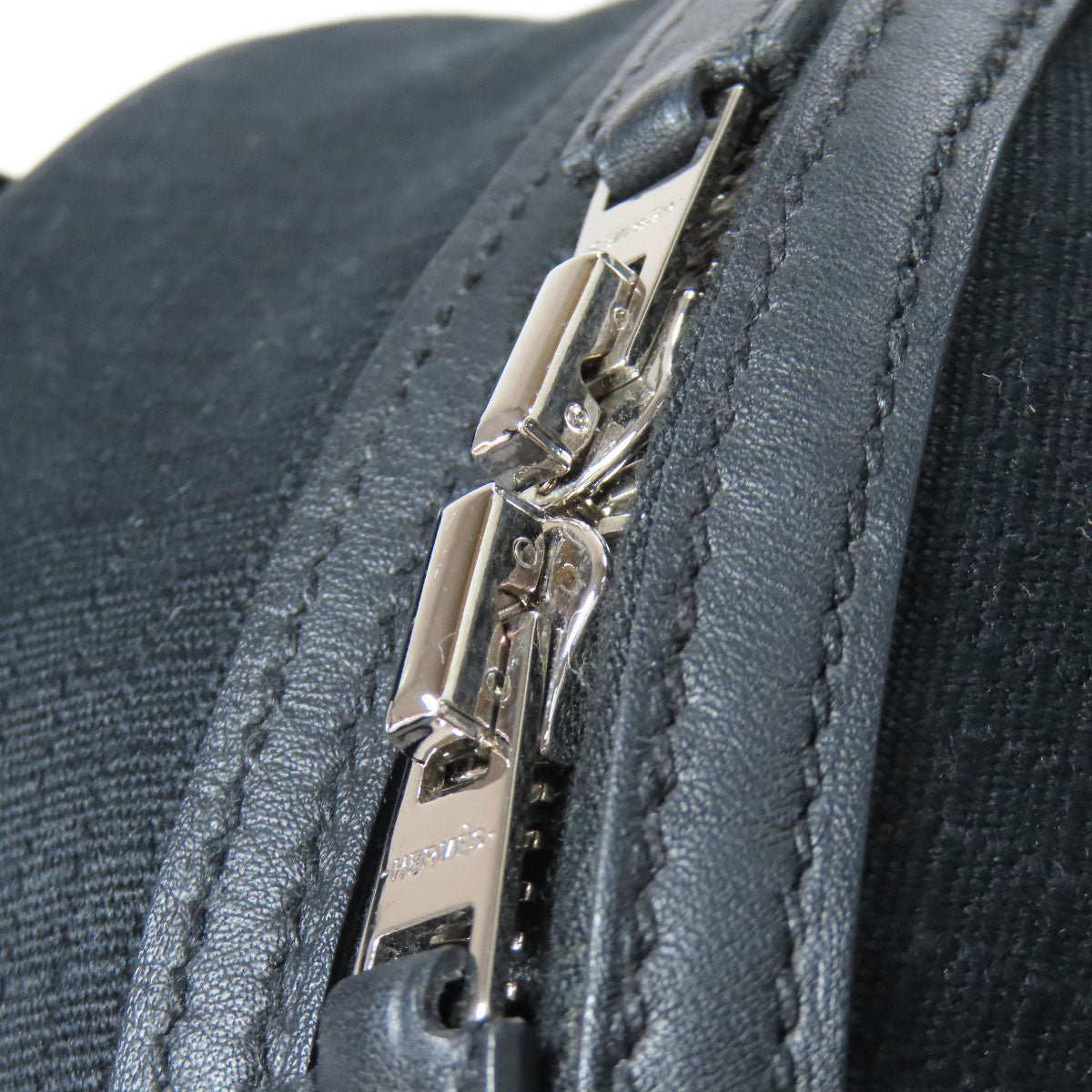 HERMES Slicked Back SilverHardware Backpack Â· Daypack Canvas CalfLadies [Used]