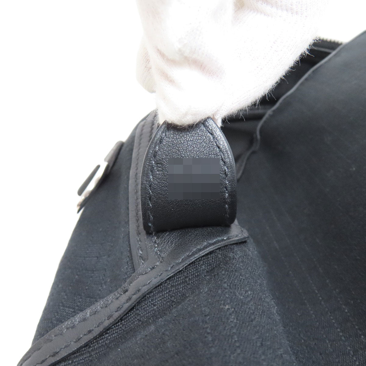 HERMES Slicked Back SilverHardware Backpack Â· Daypack Canvas CalfLadies [Used]