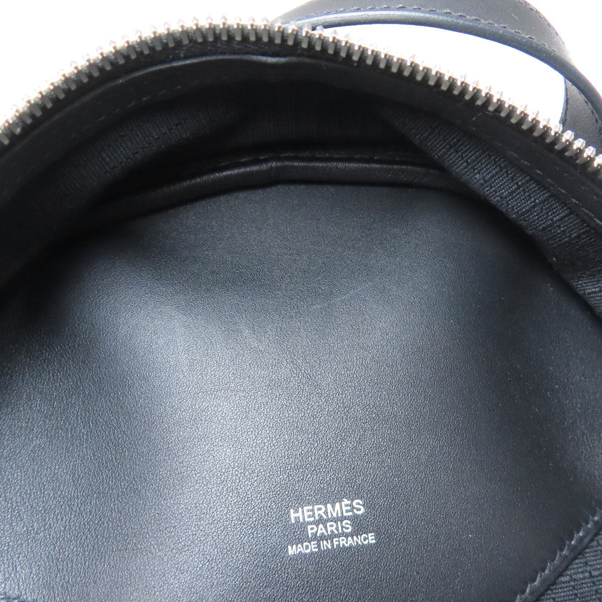 HERMES Slicked Back SilverHardware Backpack Â· Daypack Canvas CalfLadies [Used]