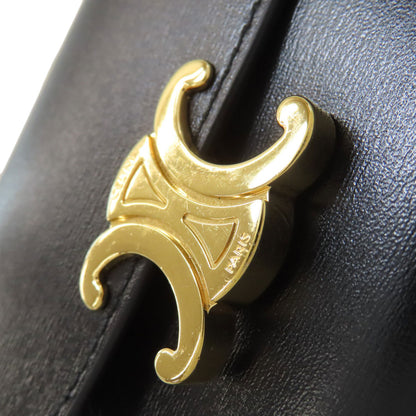 CELINE Triomphe Flap Bifold Wallet with Coin Pocket Calf Ladies [Used]