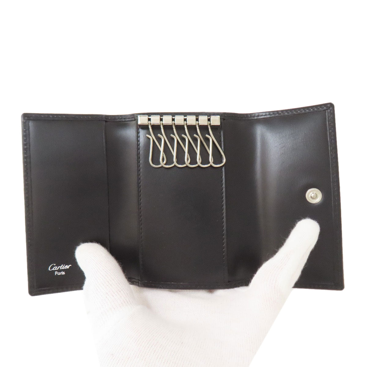 CARTIER PANTHERE key holder Calf Ladies [Used]