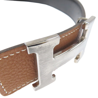 HERMES Constance Belt Gold Gold Hardware belt Taurillon Clemence Calfmens [Used]