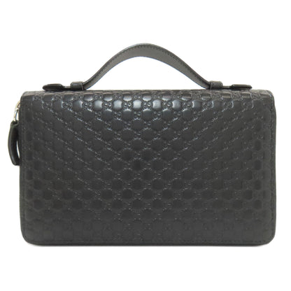 グッチ 449246 マイクログッチシマ トラベルケース セカンドバッグ レザー レディース 【中古】【GUCCI】