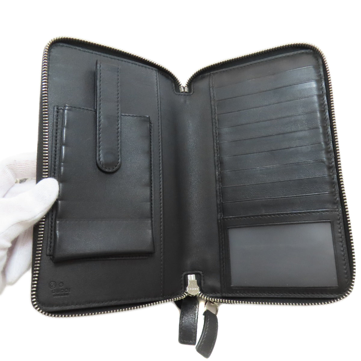 グッチ 449246 マイクログッチシマ トラベルケース セカンドバッグ レザー レディース 【中古】【GUCCI】