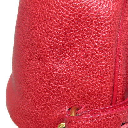 Longchamp logo Backpack Â· Daypack Leather Ladies [Used]