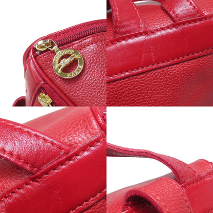 Longchamp logo Backpack Â· Daypack Leather Ladies [Used]