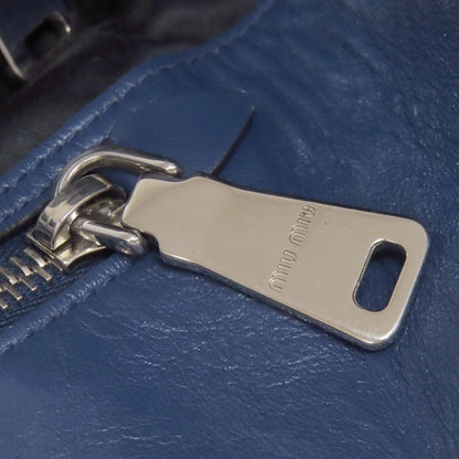 MIUMIU logo Tote Bag Leather Ladies [Used]