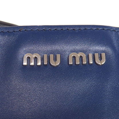 MIUMIU logo Tote Bag Leather Ladies [Used]