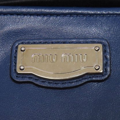 MIUMIU logo Tote Bag Leather Ladies [Used]