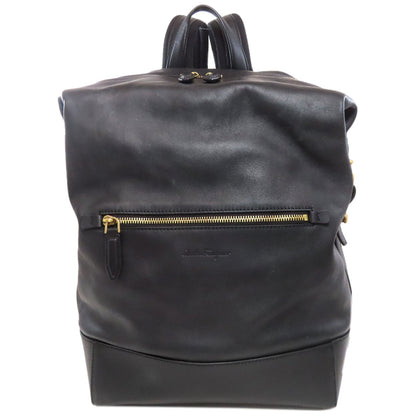 Salvatore Ferragamo logo Backpack Â· Daypack Leather Ladies [Used]