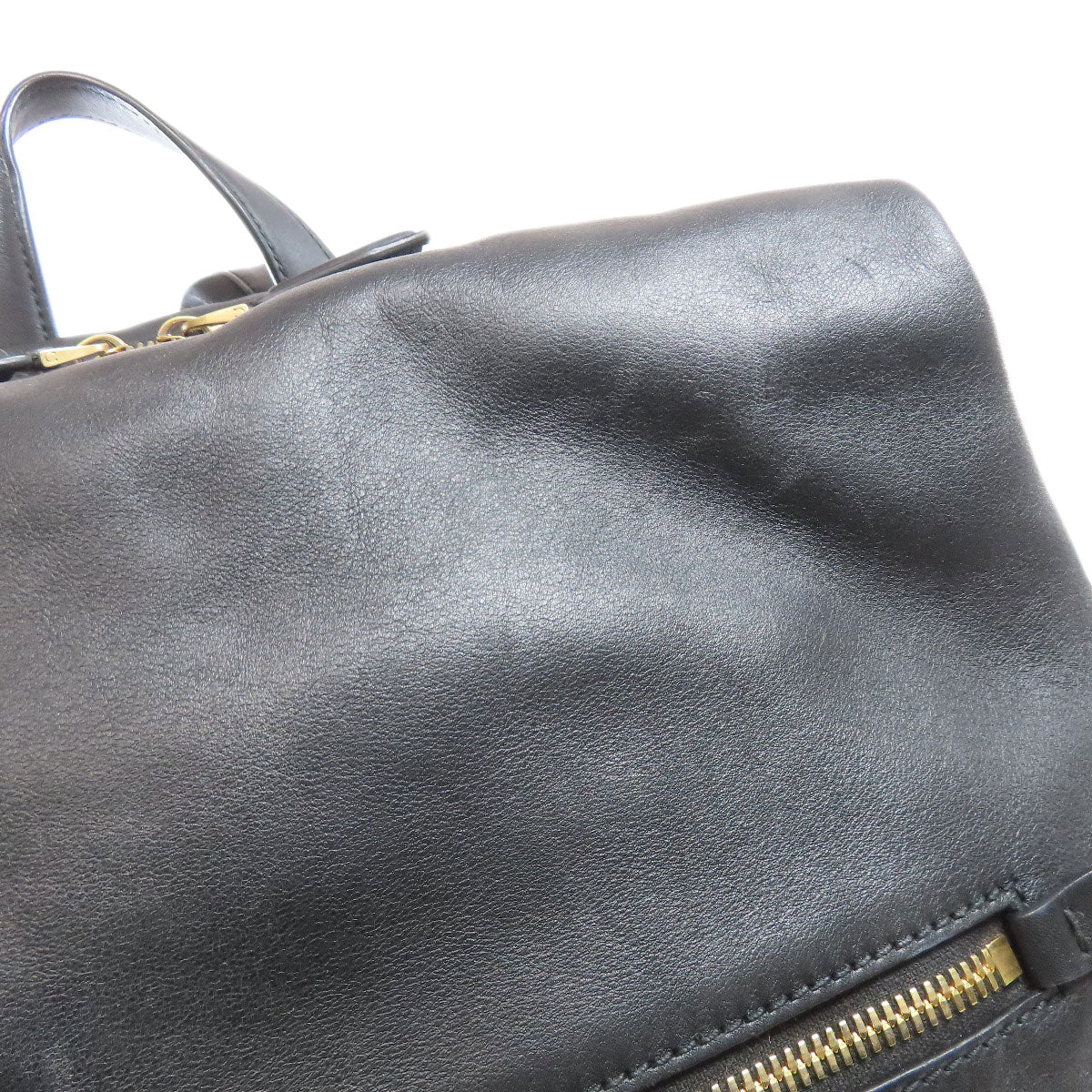 Salvatore Ferragamo logo Backpack Â· Daypack Leather Ladies [Used]