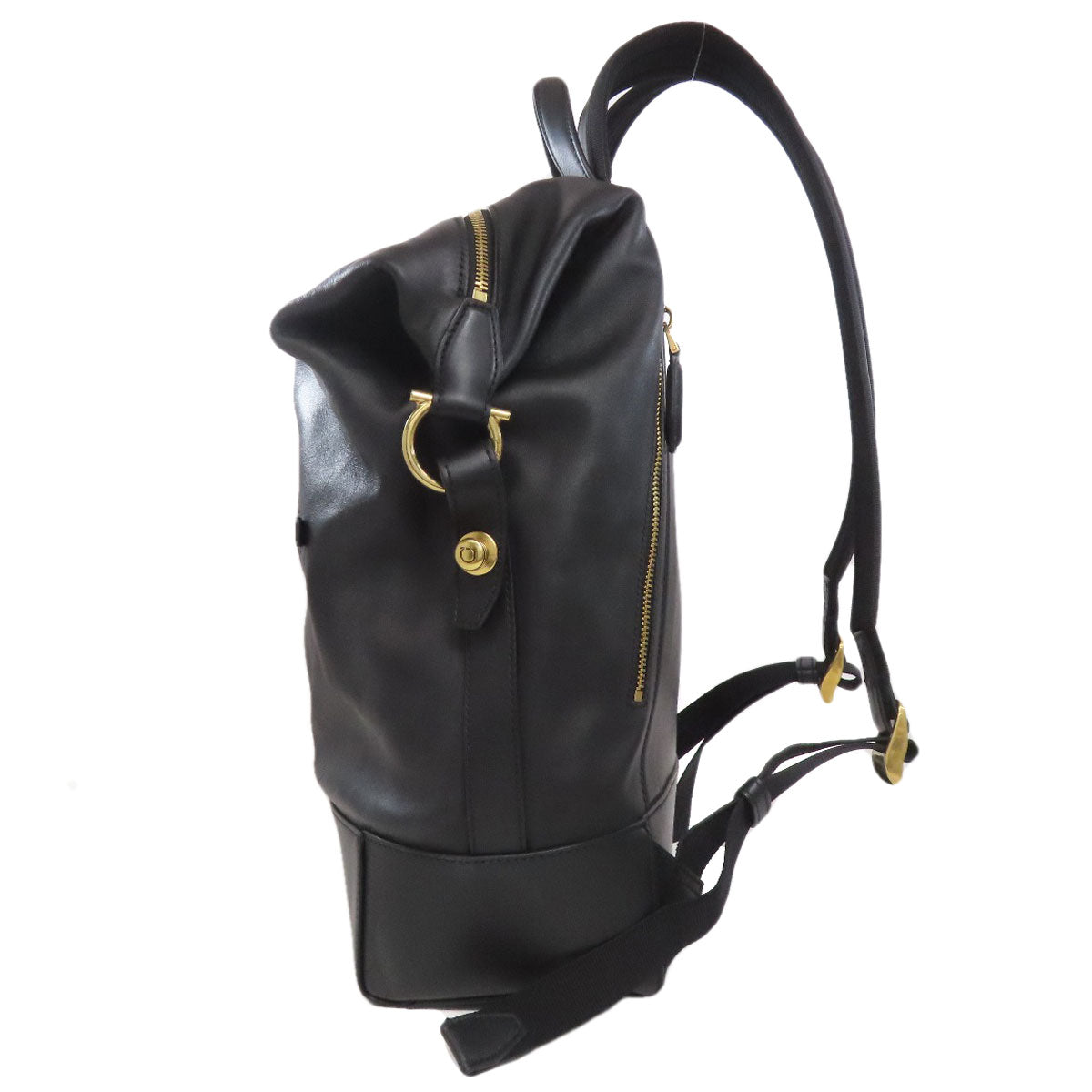 Salvatore Ferragamo logo Backpack Â· Daypack Leather Ladies [Used]