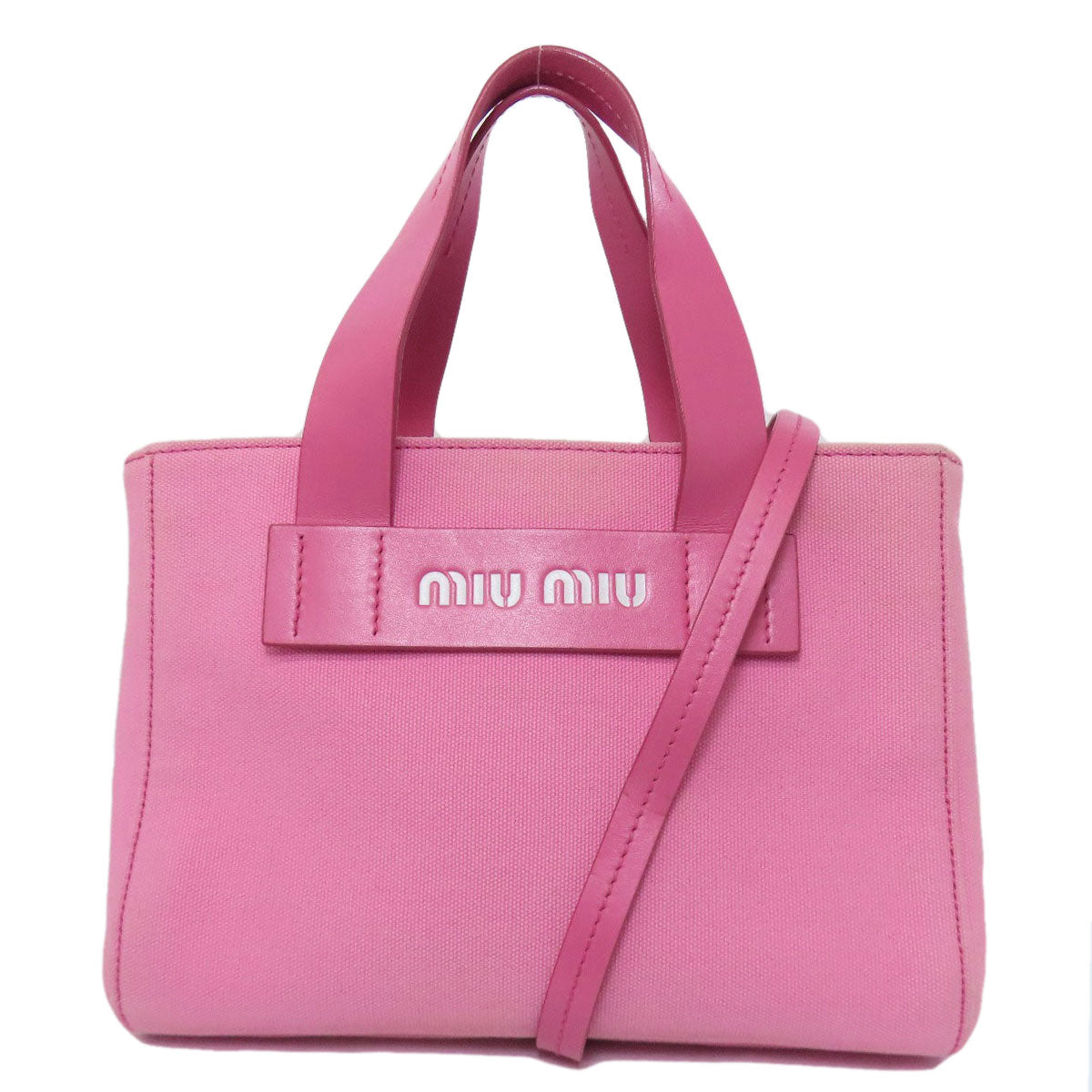 MIUMIU 5BA176 2WAY Handbag Canvas Ladies [Used]
