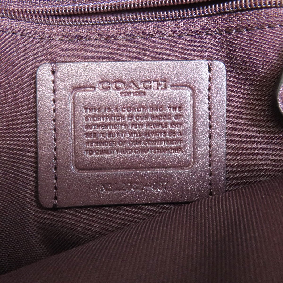 COACH 997 logo Backpack Â· Daypack Leather Ladies [Used]