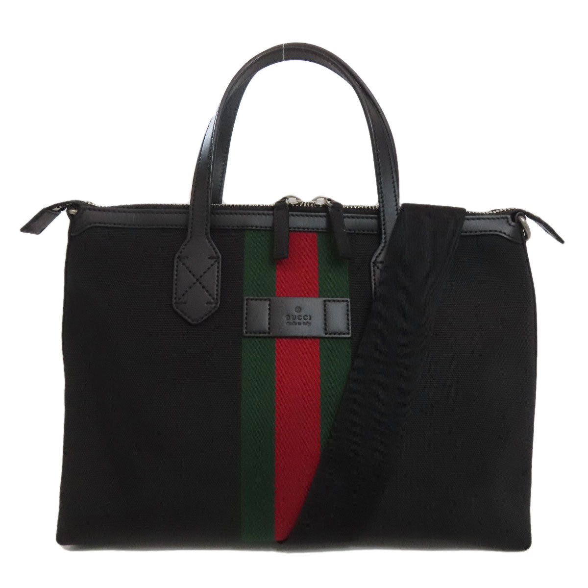 GUCCI 630923 Outlet Sherry Line 2WAY Tote Bag Nylon canvas LeatherLadies [Used]