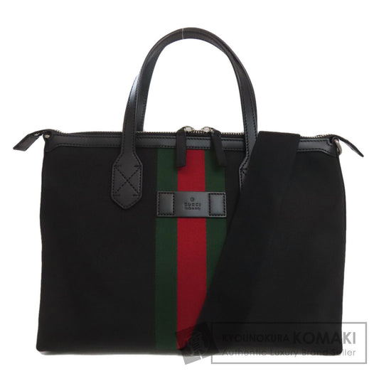 GUCCI 630923 Outlet Sherry Line 2WAY Tote Bag Nylon canvas LeatherLadies [Used]