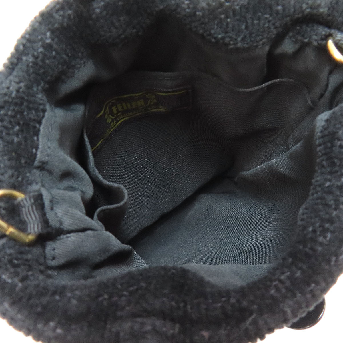 FEILER Flower motif 2WAY Shoulder Bag pile Ladies [Used]