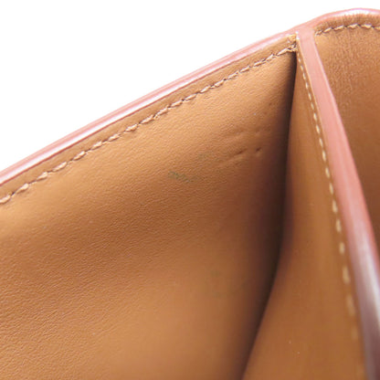 BURBERRY logo Bifold Wallet No Coin Pocket Leather Ladies [Used]