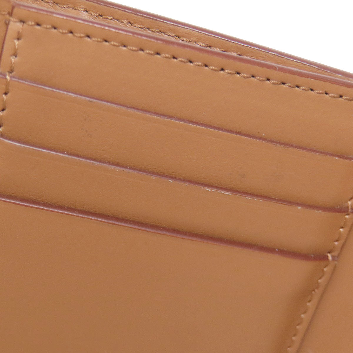 BURBERRY logo Bifold Wallet No Coin Pocket Leather Ladies [Used]
