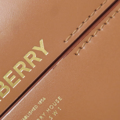BURBERRY logo Bifold Wallet No Coin Pocket Leather Ladies [Used]