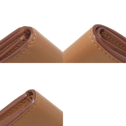 BURBERRY logo Bifold Wallet No Coin Pocket Leather Ladies [Used]