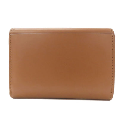 BURBERRY logo Bifold Wallet No Coin Pocket Leather Ladies [Used]