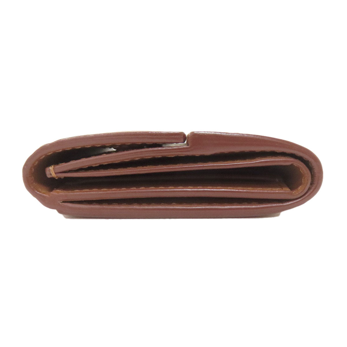 BURBERRY logo Bifold Wallet No Coin Pocket Leather Ladies [Used]