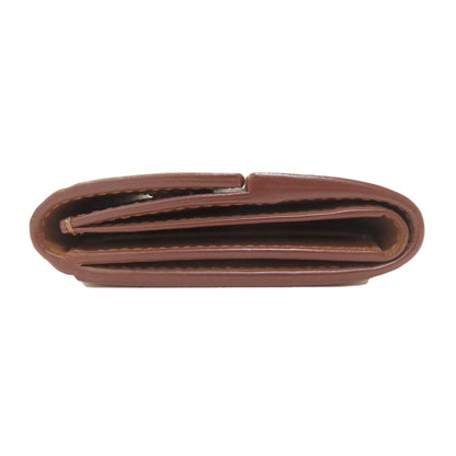 BURBERRY logo Bifold Wallet No Coin Pocket Leather Ladies [Used]