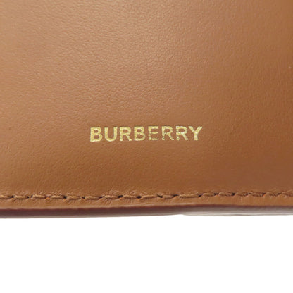 BURBERRY logo Bifold Wallet No Coin Pocket Leather Ladies [Used]