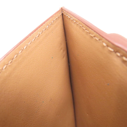 BURBERRY logo Bifold Wallet No Coin Pocket Leather Ladies [Used]