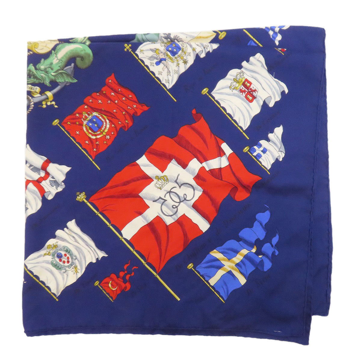 HERMES Carre90 Ship Flag Scarf Silk Ladies [Used]