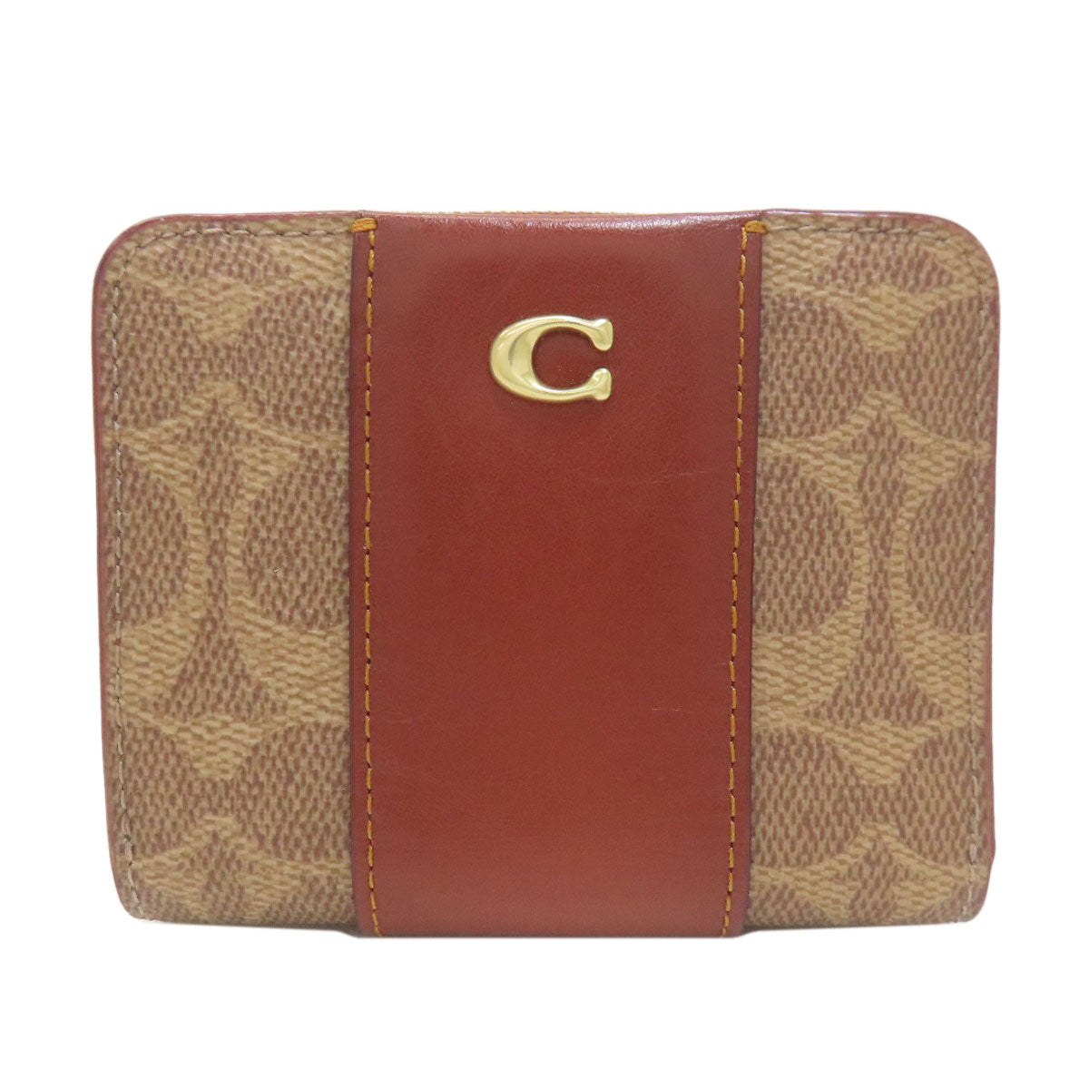 COACH CD716 Billfold Bifold Wallet with Coin Pocket PVC Ladies [Used]