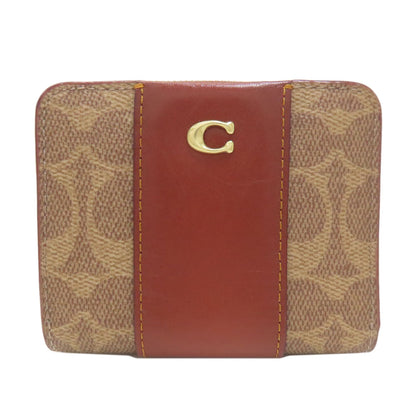 COACH CD716 Billfold Bifold Wallet with Coin Pocket PVC Ladies [Used]