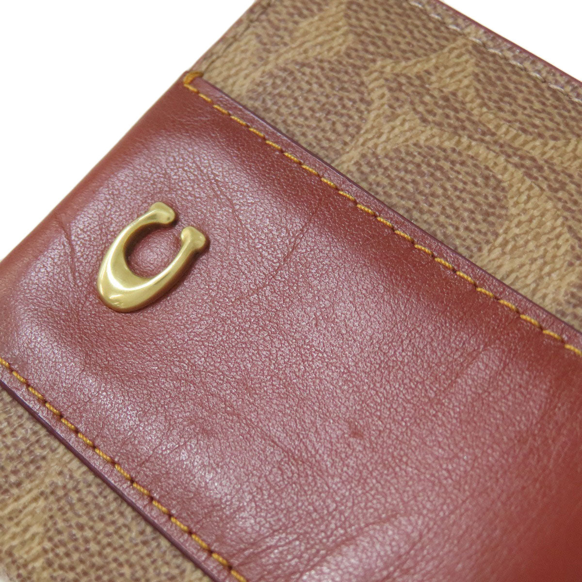 COACH CD716 Billfold Bifold Wallet with Coin Pocket PVC Ladies [Used]