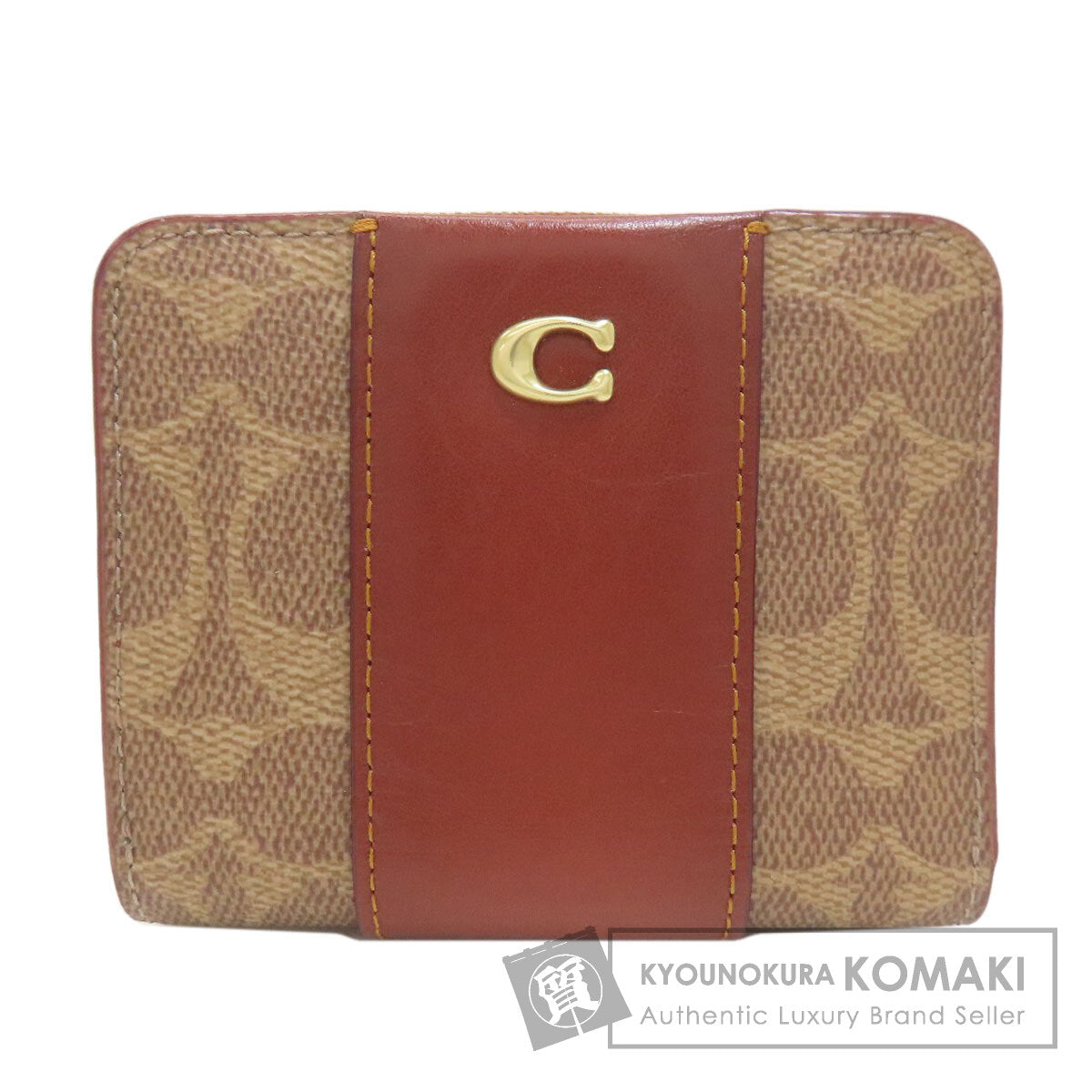 COACH CD716 Billfold Bifold Wallet with Coin Pocket PVC Ladies [Used]